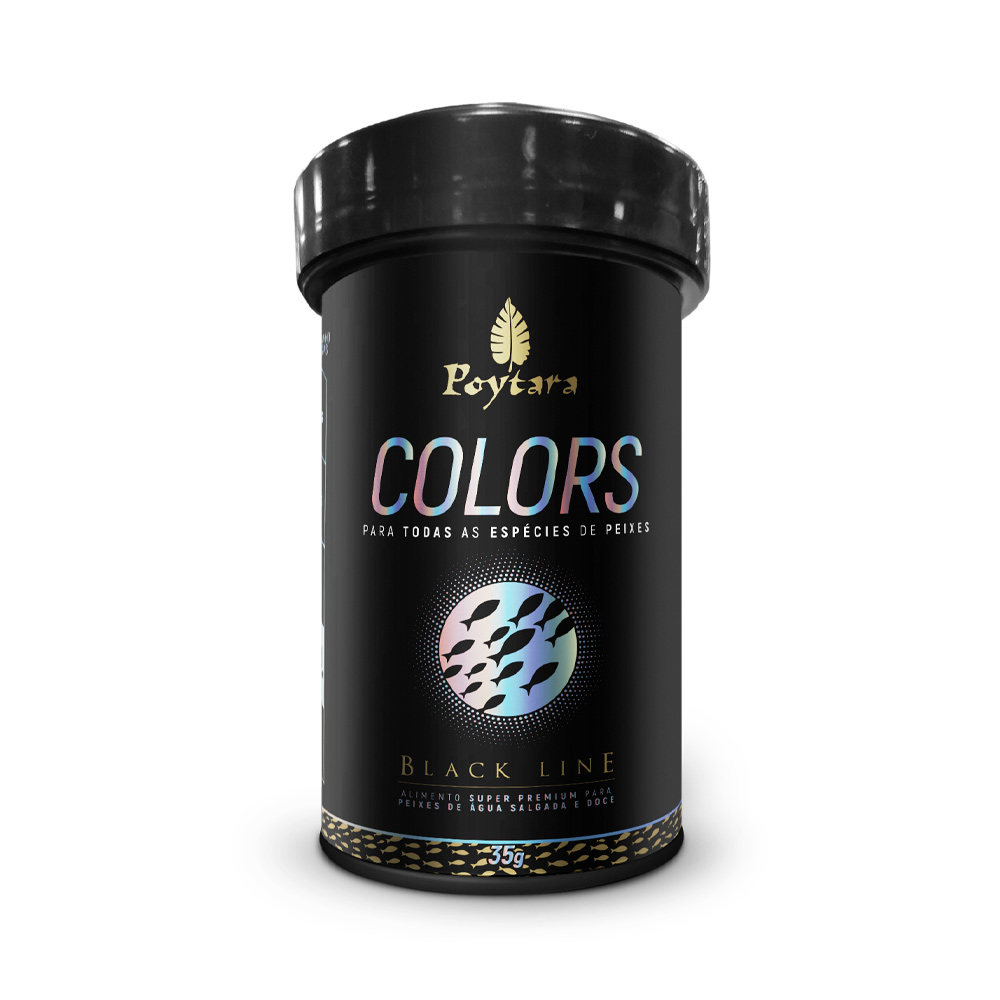 Alimento Potyara Black Line Colors Crisps para Peixes
