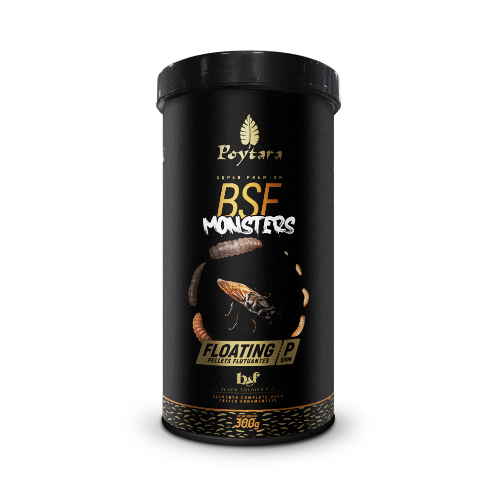 Alimento Poytara BSF Monsters Floating P para Peixes 300g