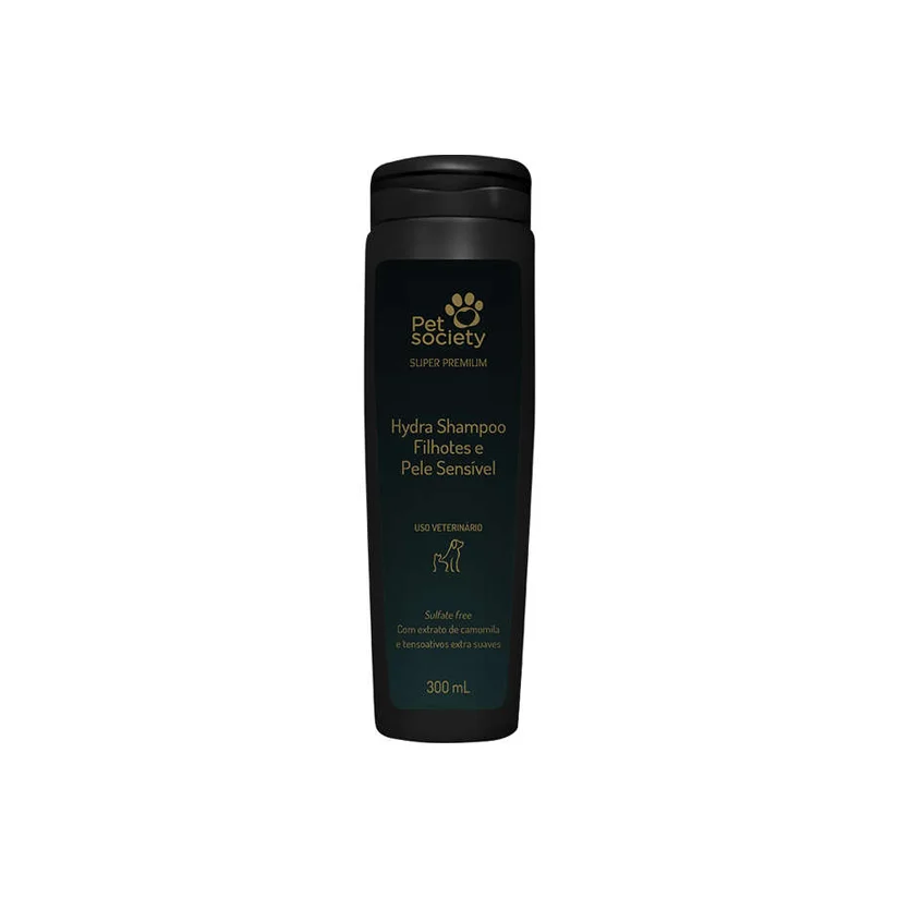 Shampoo Filhotes Pet Society Pele Sensíveis Cães e Gatos 300ml