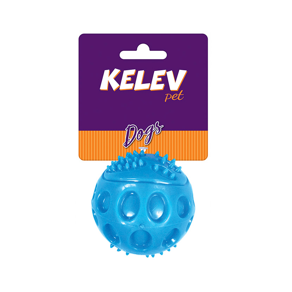 Brinquedo Jambo Kelev Bola TPR Sound Azul para Cães