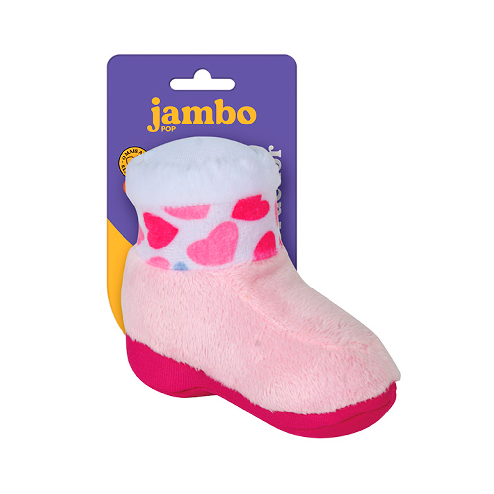 Brinquedo Jambo Mordedor Pelúcia Pop Bota para Cães