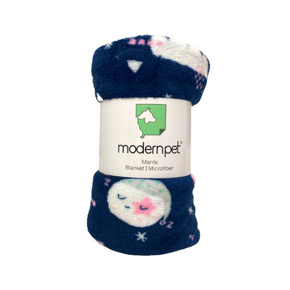 Manta Modernpet Microfibra Soneca Azul para Cães