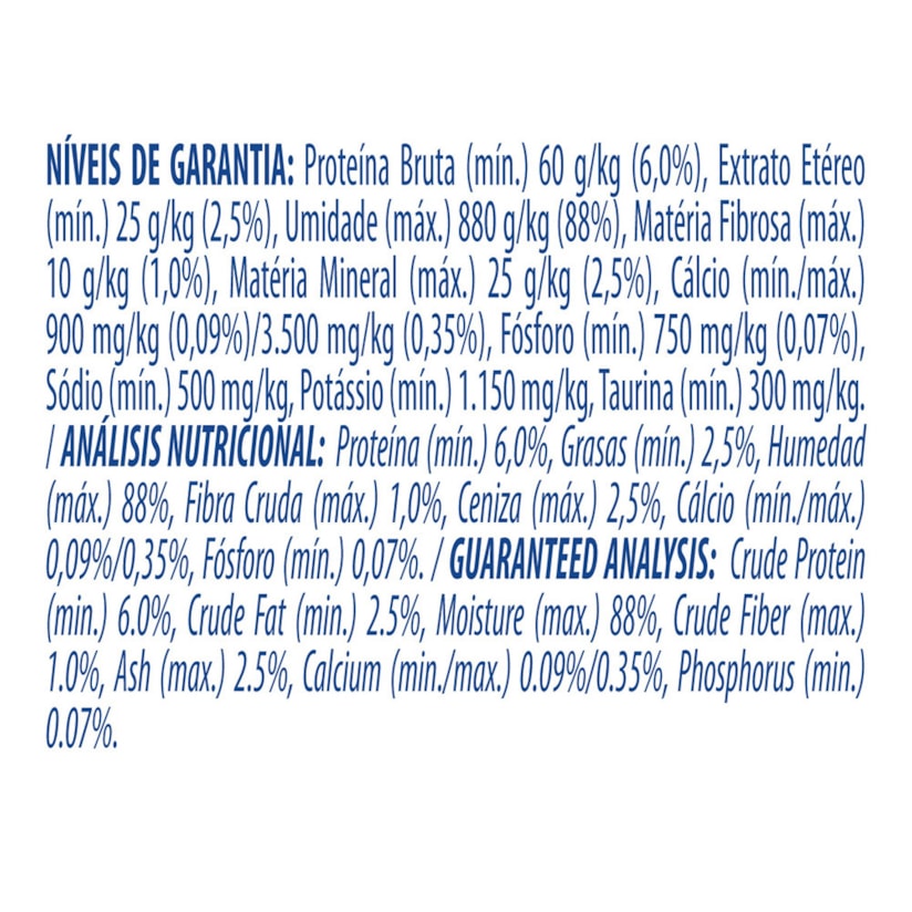 Ração Úmida Faro Gatos Adultos Sabor Peixe Sachê 85g