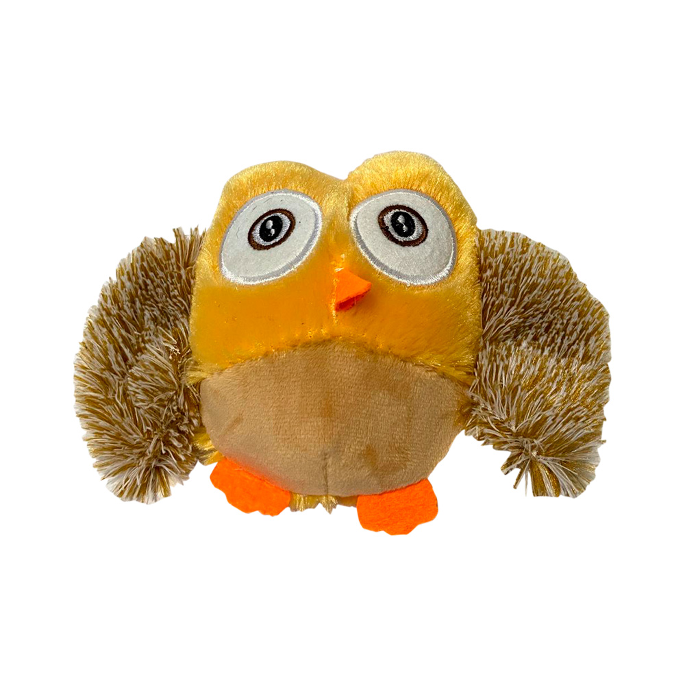 Brinquedo Napi Pelúcia Coruja Bege para Cães