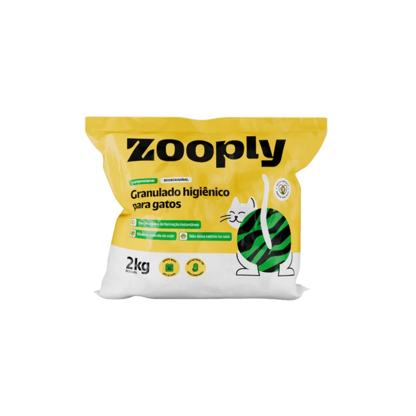 Granulado Higiênico Para Gatos Super Premium Zooply 2Kg