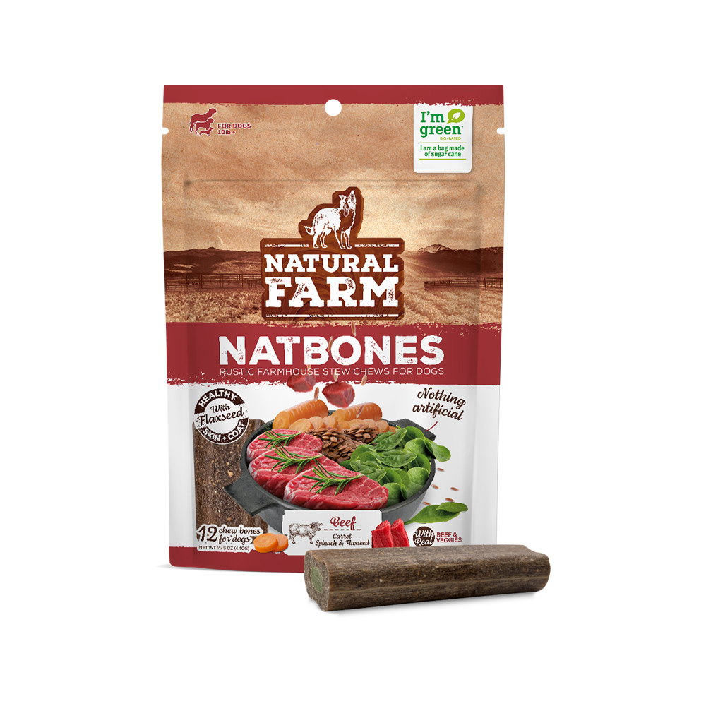 Snack Natural Farm Natbones Carne para Cães 470g