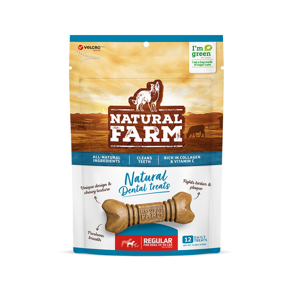 Snack Natural Farm Dental Treats para Cães de Porte Médio 420g