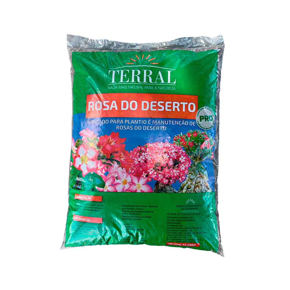 Substrato Terral Rosa do Deserto Pro 3,2 kg