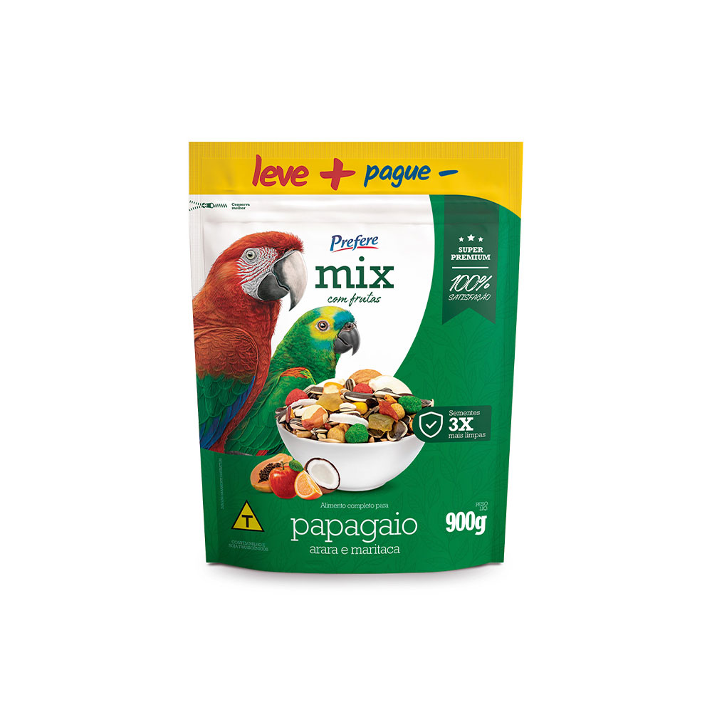 Alimento Prefere Mix com Frutas para Papagaio e Maritaca