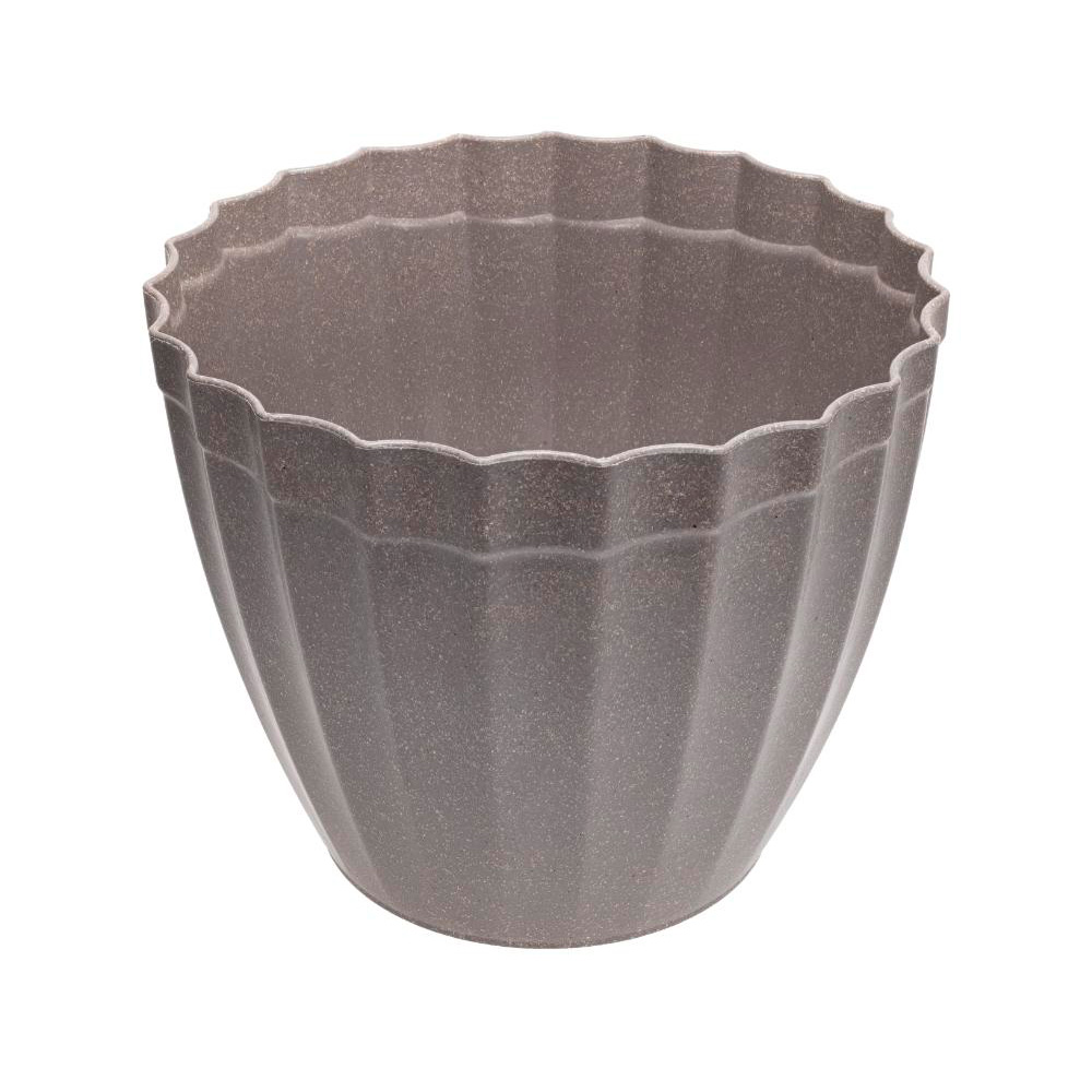 Vaso Evo Plissado Cinza Petra
