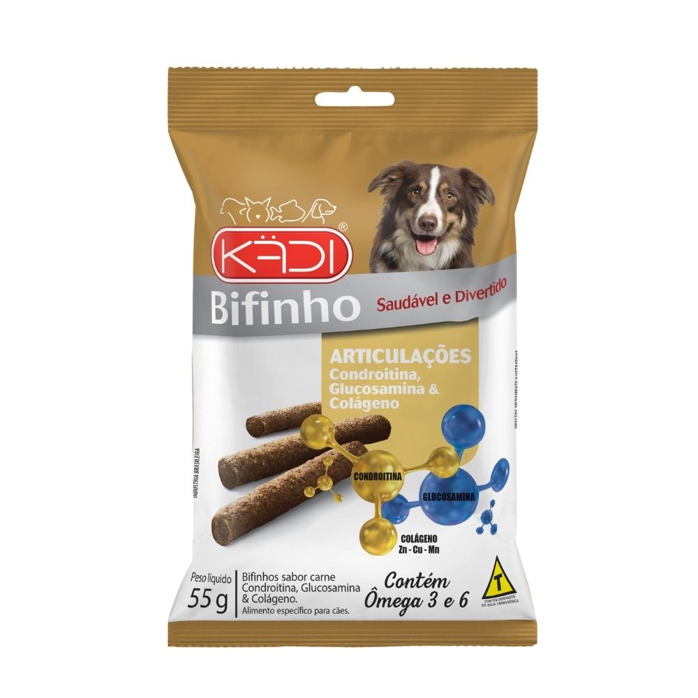 Snack Kadi Bifinho Articulações para Cães Sabor Carne - 55 g