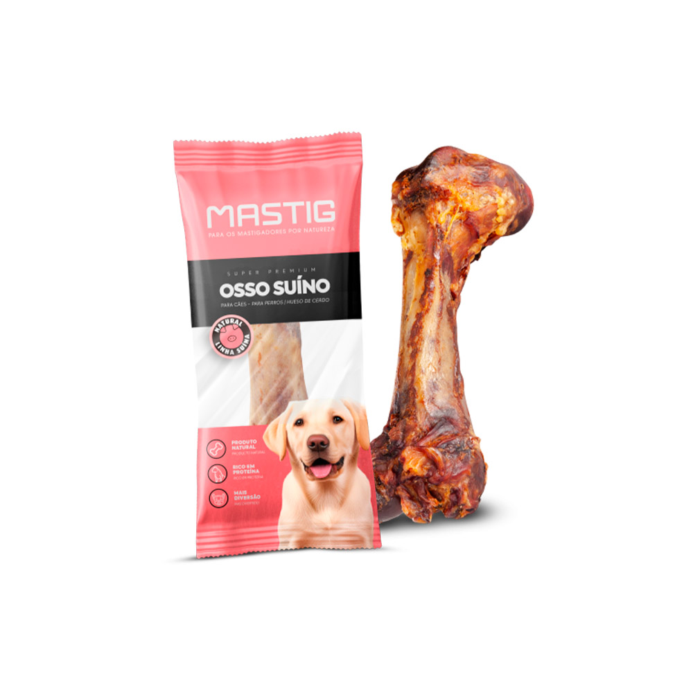 Osso Mastig Fêmur Suíno para Cães