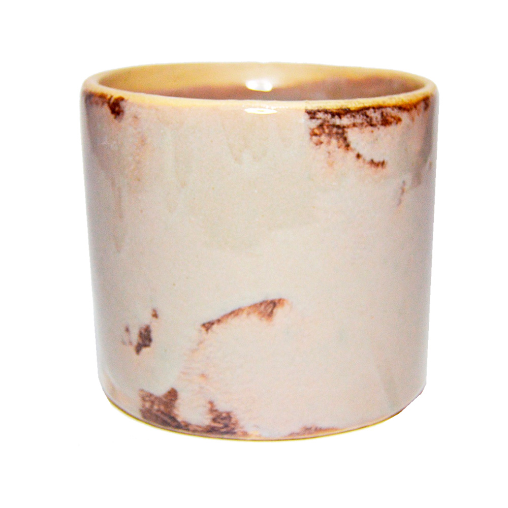 Vaso Floral Atlanta Cerâmica Tubo Berinjela