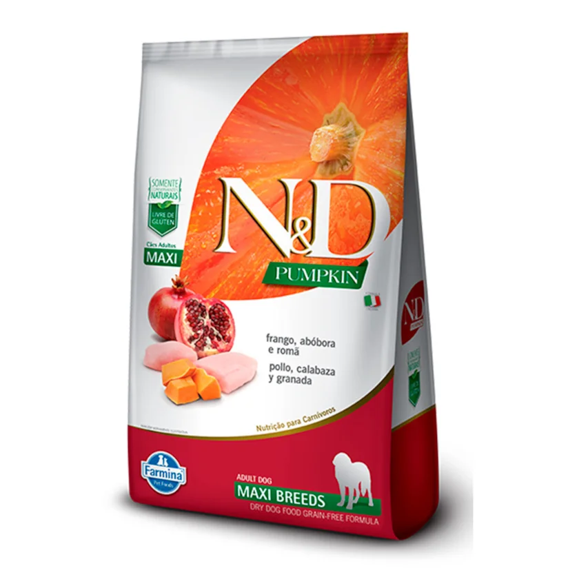 N&D Pumpkin Cães Adultos Maxi Frango Raças Grandes 10,1kg
