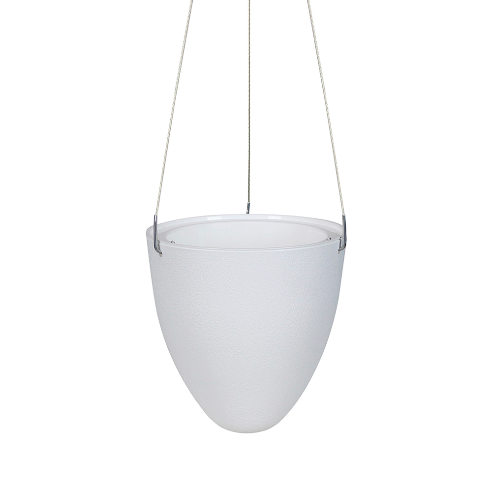 Cachepot Vasart Suspenso Egg Autoirrigável Branco