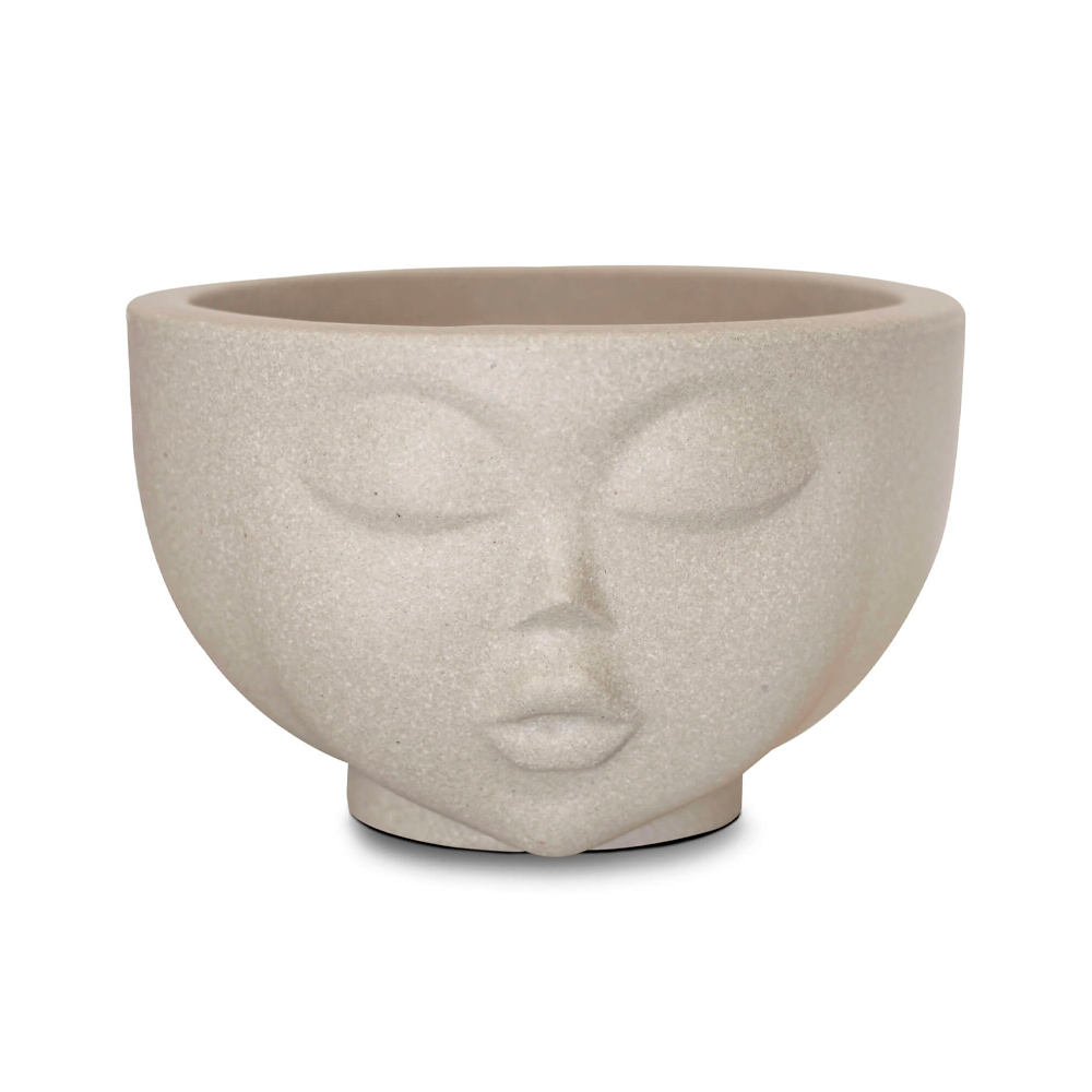 Vaso Faces Menina Nutriplan Cor Cimento