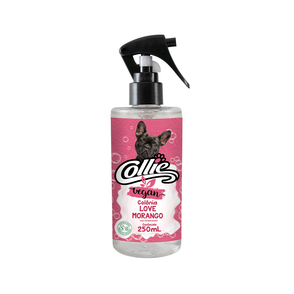 Colônia Collie Vegan Love Morango - 250 ml