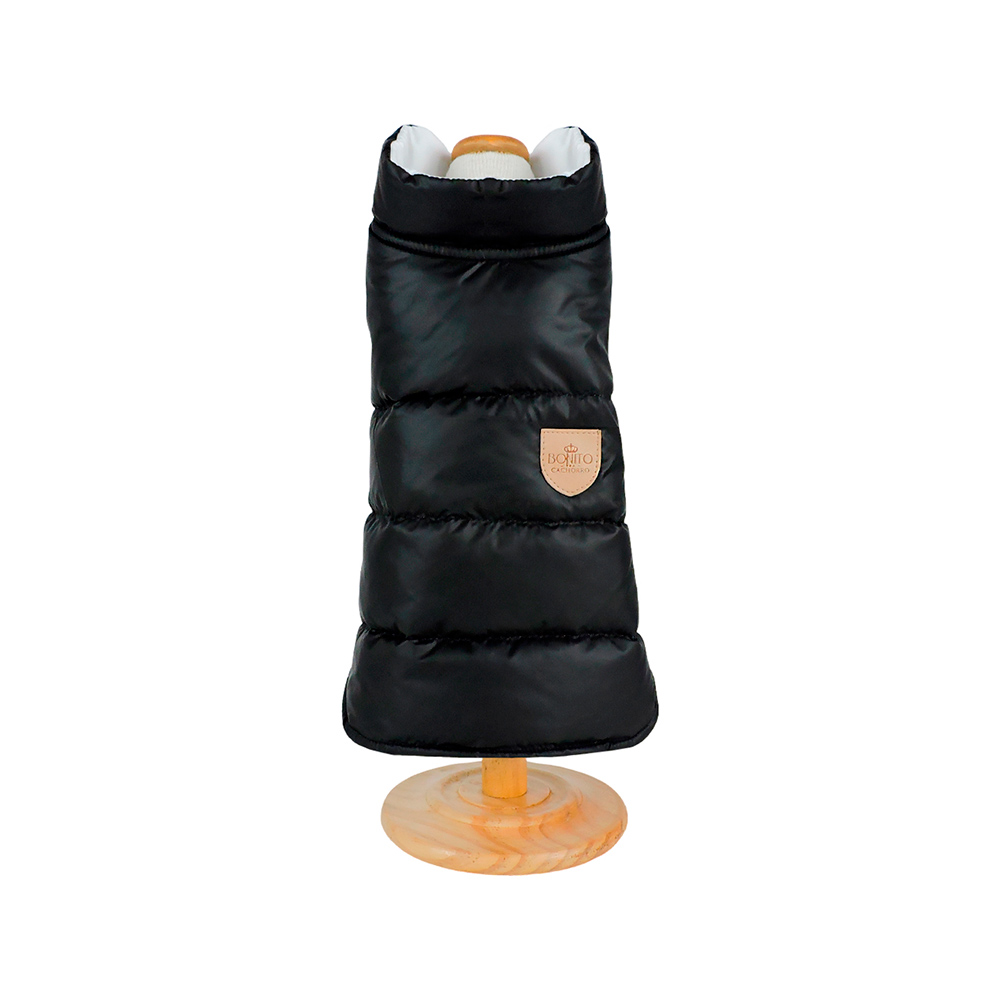 Jaqueta Bonito pra Cachorro Puffer Preto para Cães