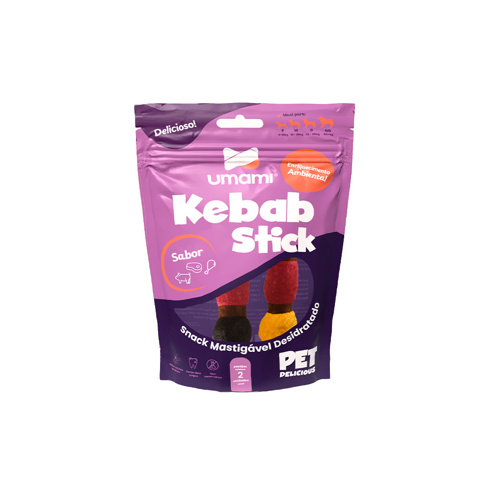 Petisco Umami Kebab Stick para Cães 2 Unidades