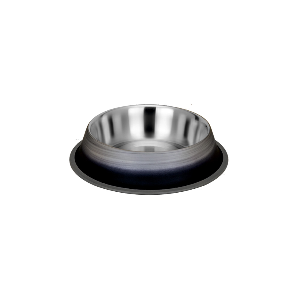 Comedouro Kumar Antiskid Dark Onex Prata para Cães