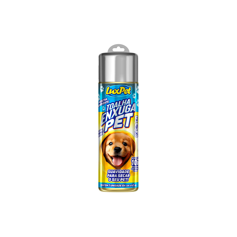 Toalha LuxPet Enxuga Tudo para Cães e Gatos