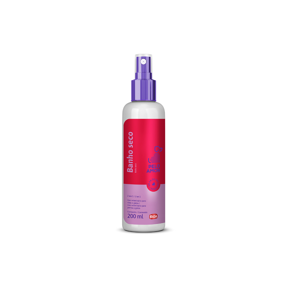 Banho a Seco Ibasa Pelo Amor para Cães e Gatos 200ml