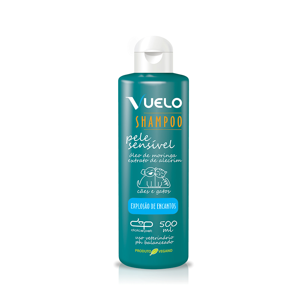 Shampoo Vuelo Pele Sensível Explosão de Encantos para Cães e Gatos 500ml