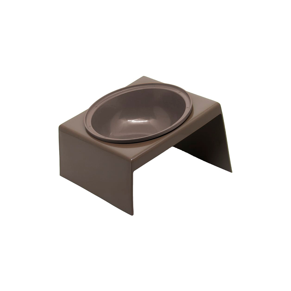 Comedouro ou Bebedouro Furacão Pet Com Suporte Marrom