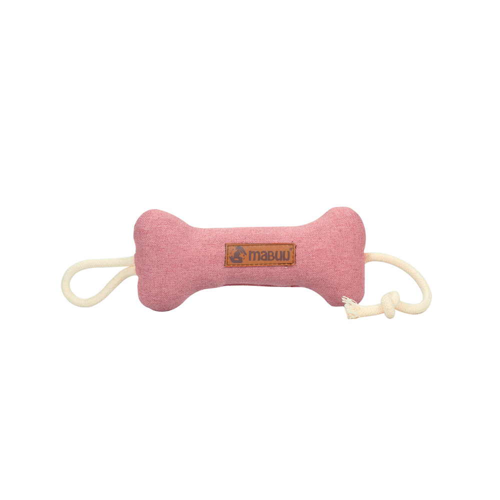 Brinquedo Mabuu Osso com Corda Rosa