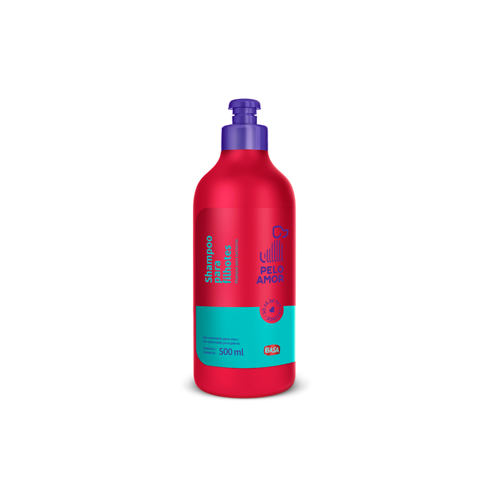 Shampoo Ibasa Pelo Amor para Cães Filhotes 500 ml