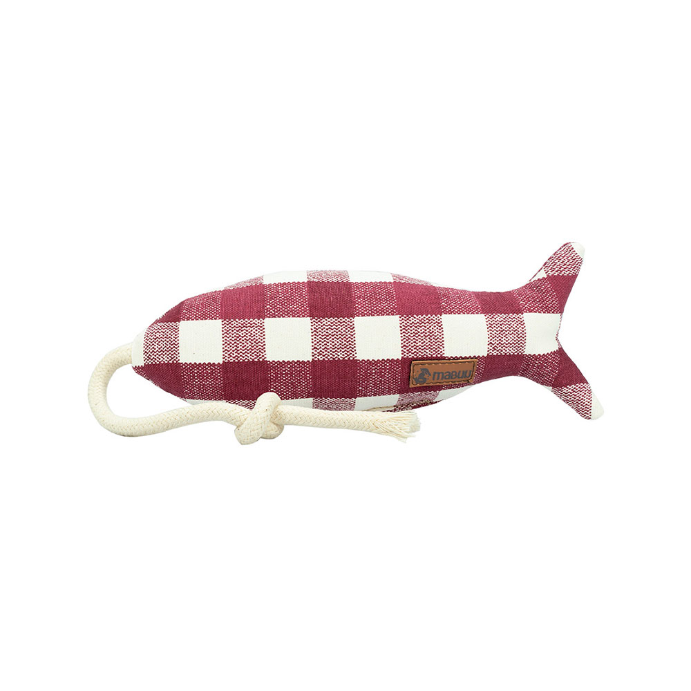 Brinquedo Mabuu Peixe com Corda Xadrez