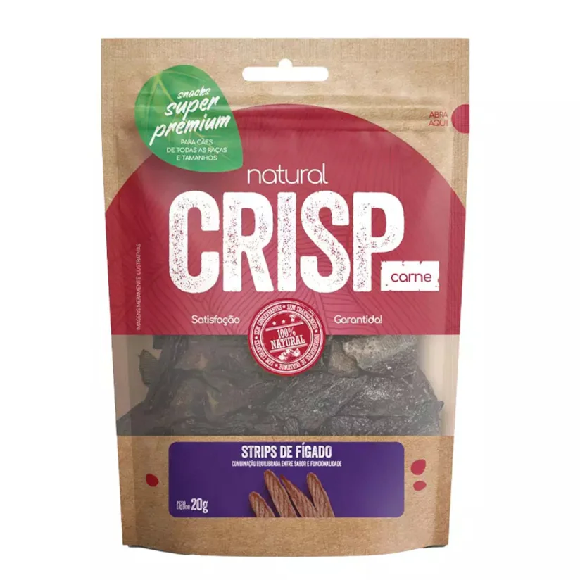 Petisco Natural Crisp Strips de Figado 20g