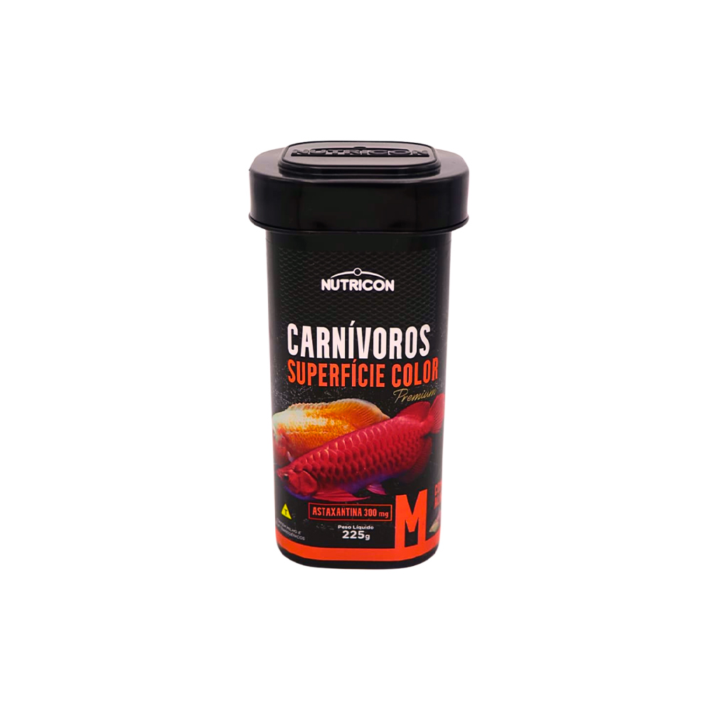 Ração Nutricon Premium Carnívoros Superfície Color M para Peixes 225g