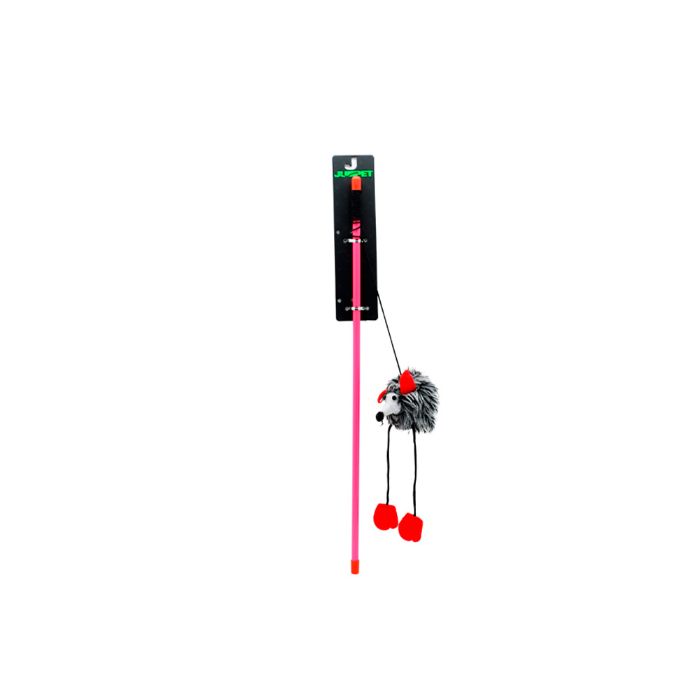 Brinquedo Jumpet Varinha Rosa com Ratinho Para Gatos