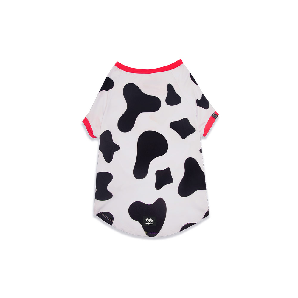 Roupa Dognerd Pela Vaquinha com UV50 Preto e Branco para Cães