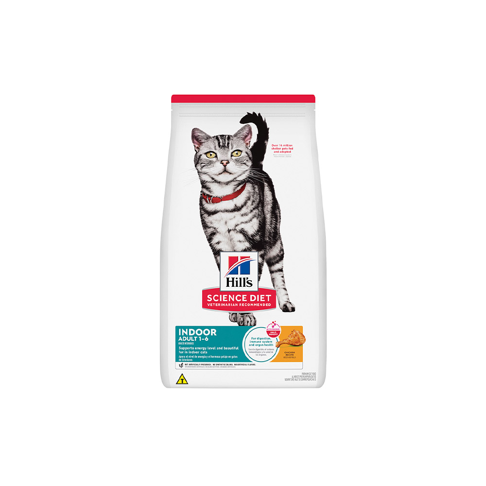 Ração Seca Hill's Science Diet Indoor para Gatos Adultos Castrados Sabor Frango