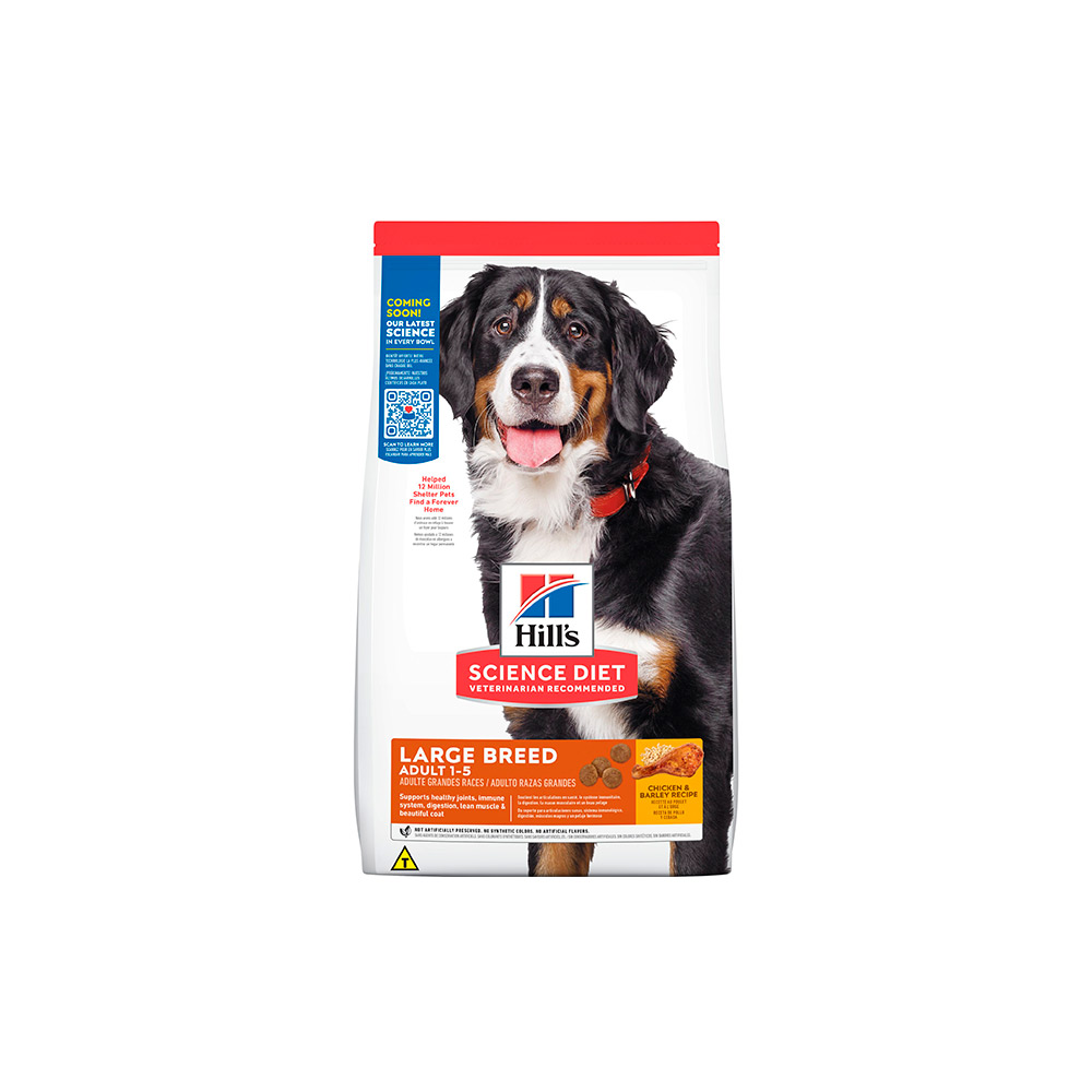 Ração Hill's Science Diet para Cães Adultos Raças Grandes Sabor Frango 12 kg