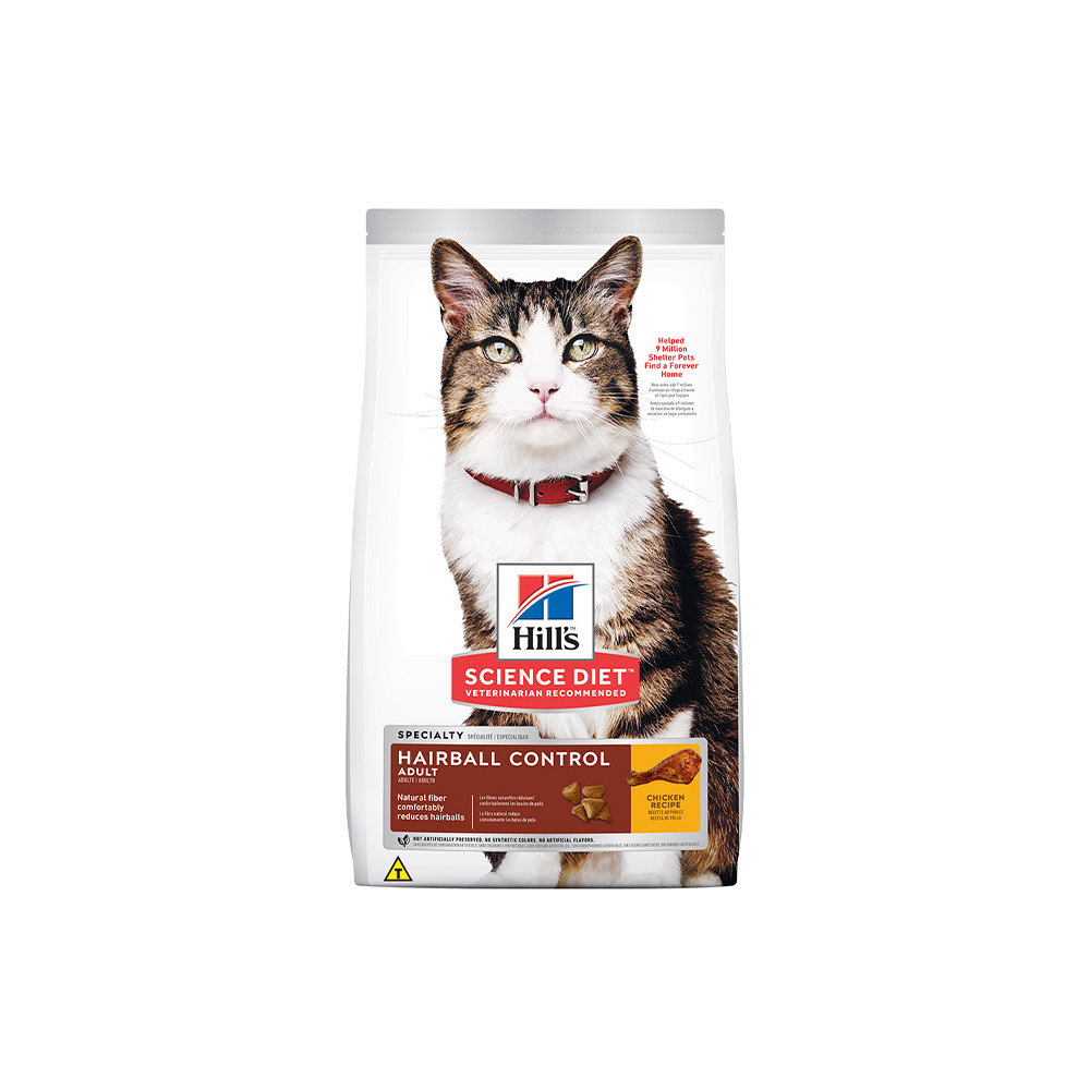 Ração Hill's Science Diet Controle Bolas de Pelo para Gatos Adultos Sabor Frango