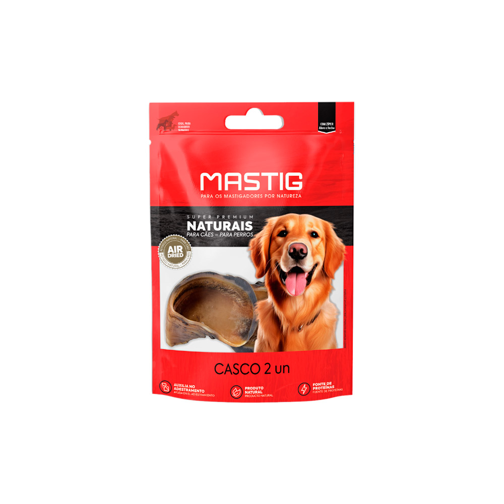 Osso Mastig Super Premium Casco Bovino para Cães 2 Unidades