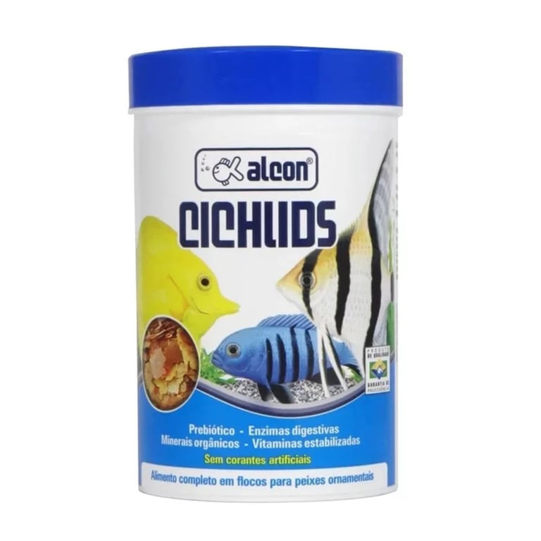 Ração Para Peixes Cichlids Flocos Alcon 50g
