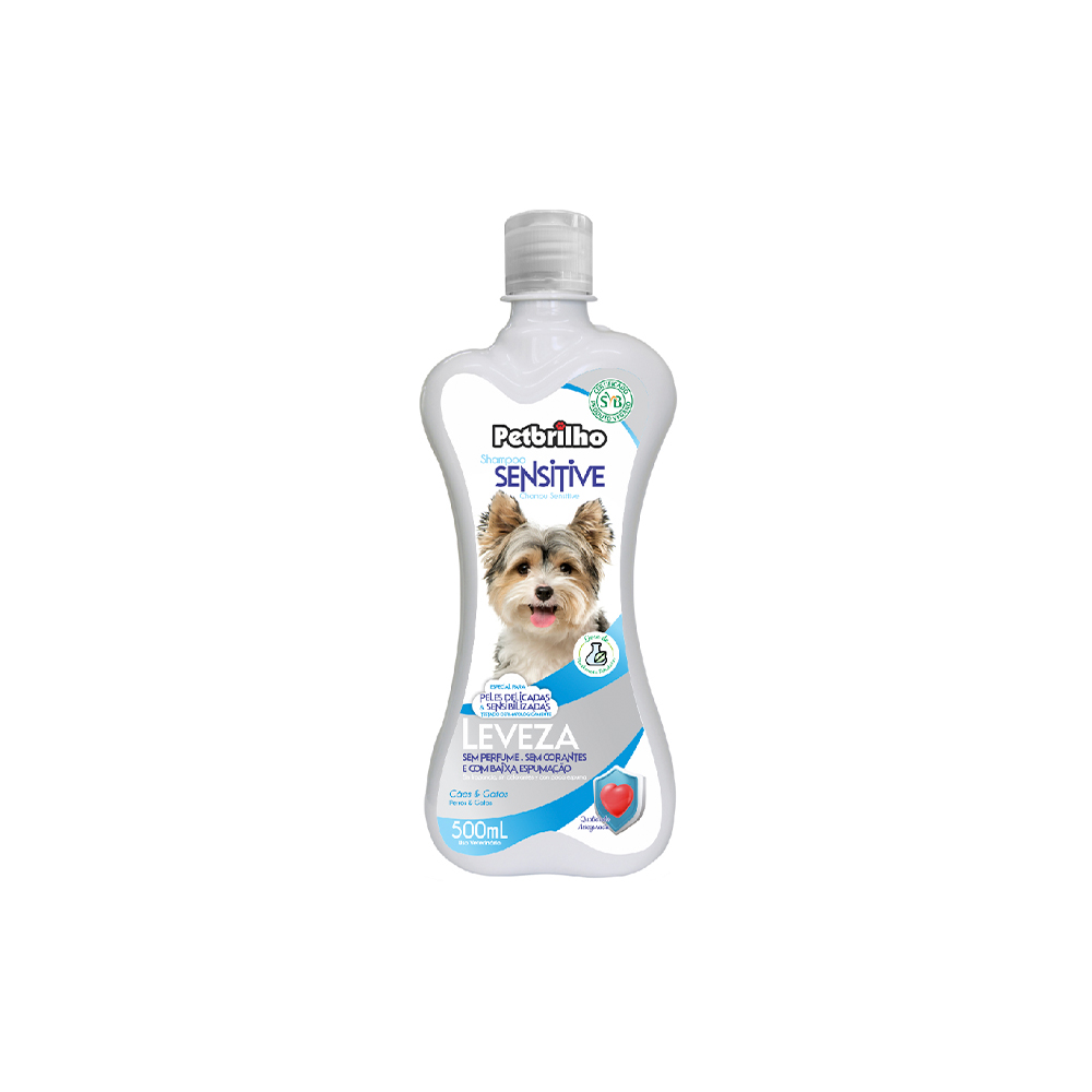 Shampoo Petbrilho Vegano Sensitive Peles Delicadas e Sensibilizadas para Cães e Gatos 500 ml