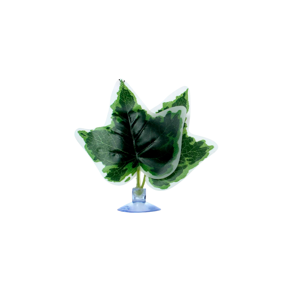 Planta Nomoy Pet Mini Batata de Plastico com Ventosa Verde para Répteis