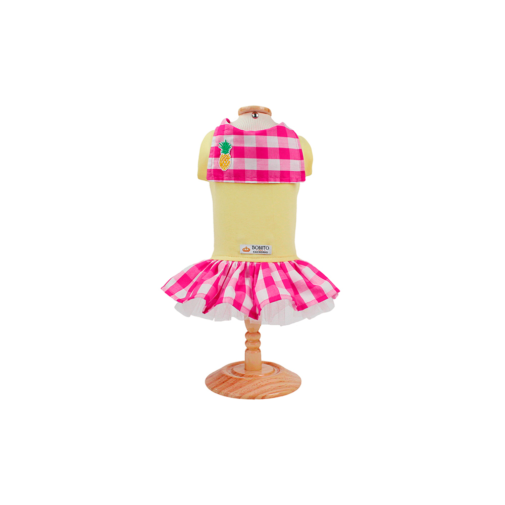 Vestido Bonito pra Cachorro Frutinhas Abacaxi para Cães