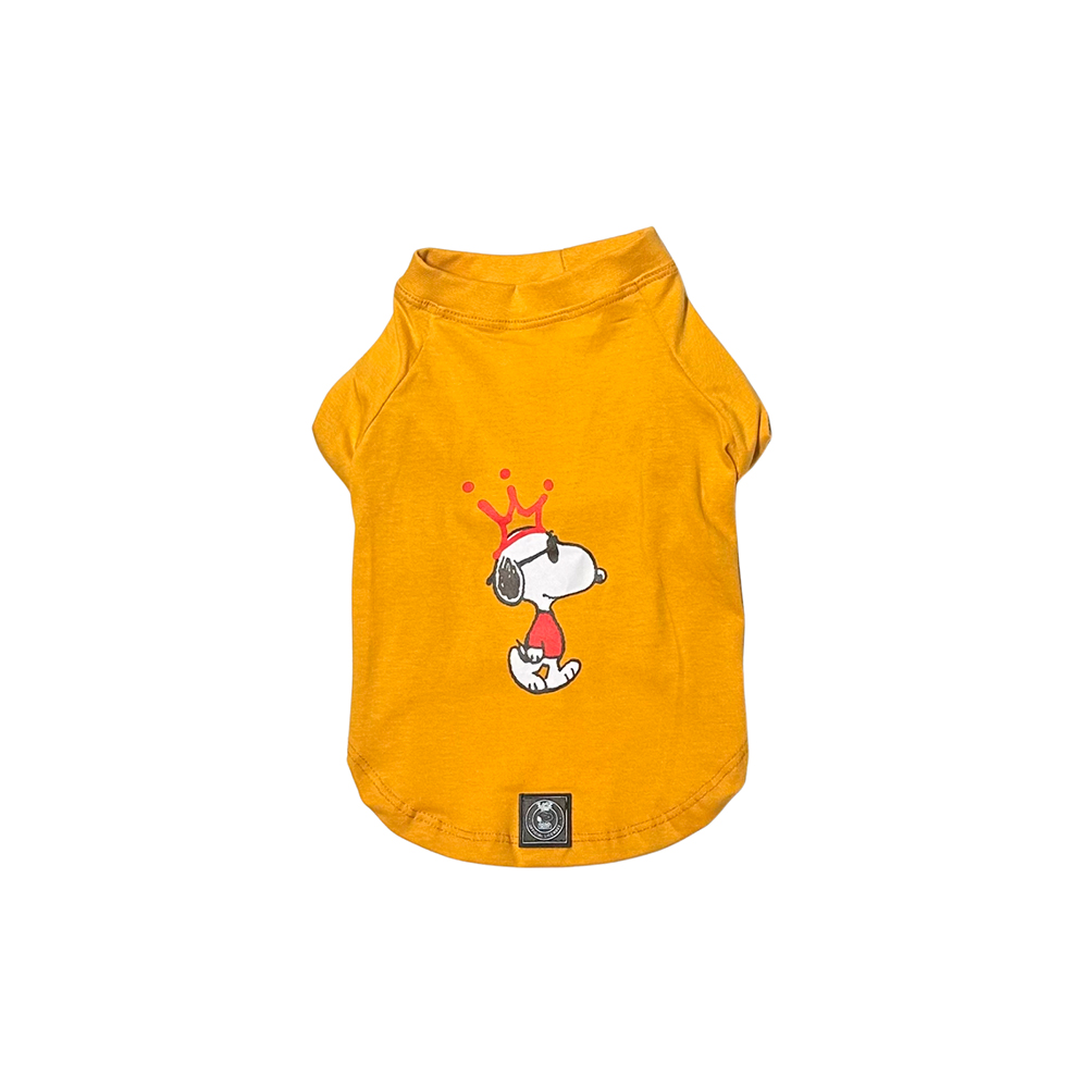 Camiseta Zooz Pets Snoopy King Laranja para Cães