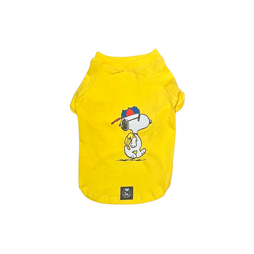 Camiseta Zooz Pets Snoopy Acadêmico Amarela para Cães