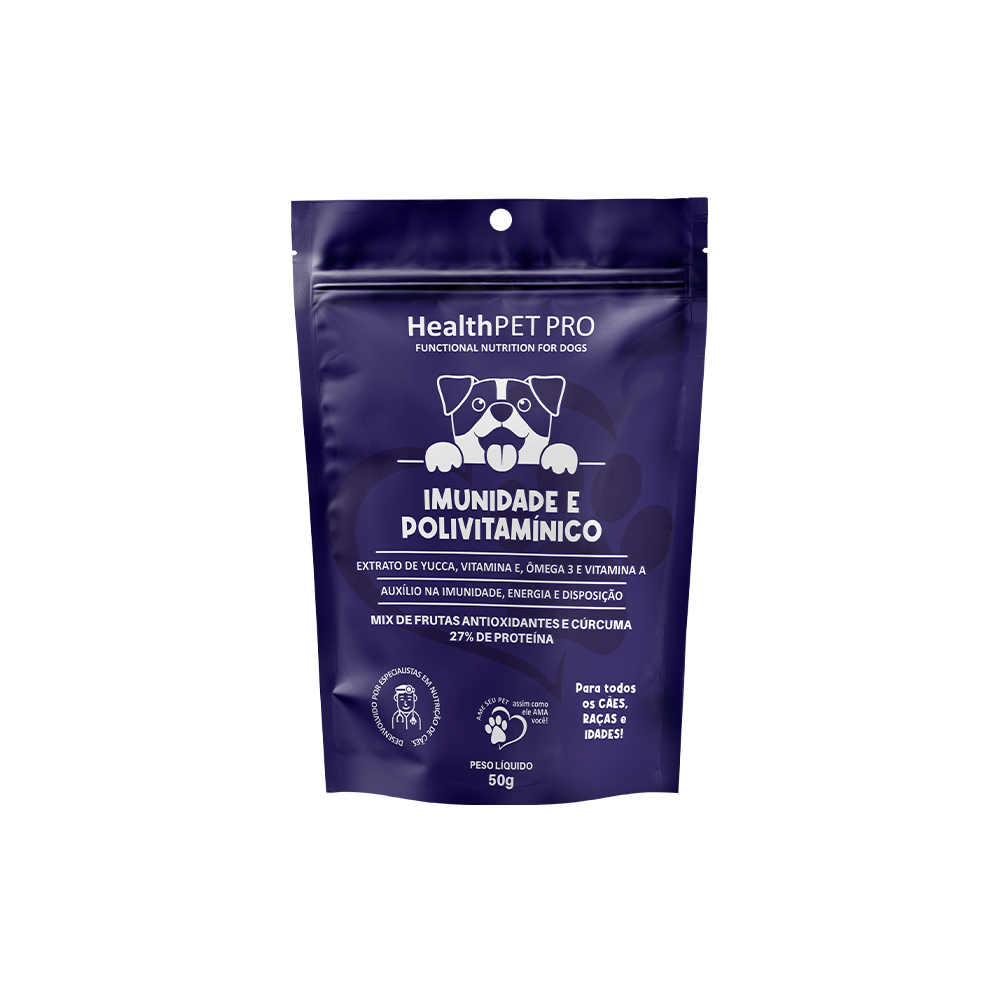 Biscoito HealthPet Pró Imunidade e Polivitaminico para Cães 50 g