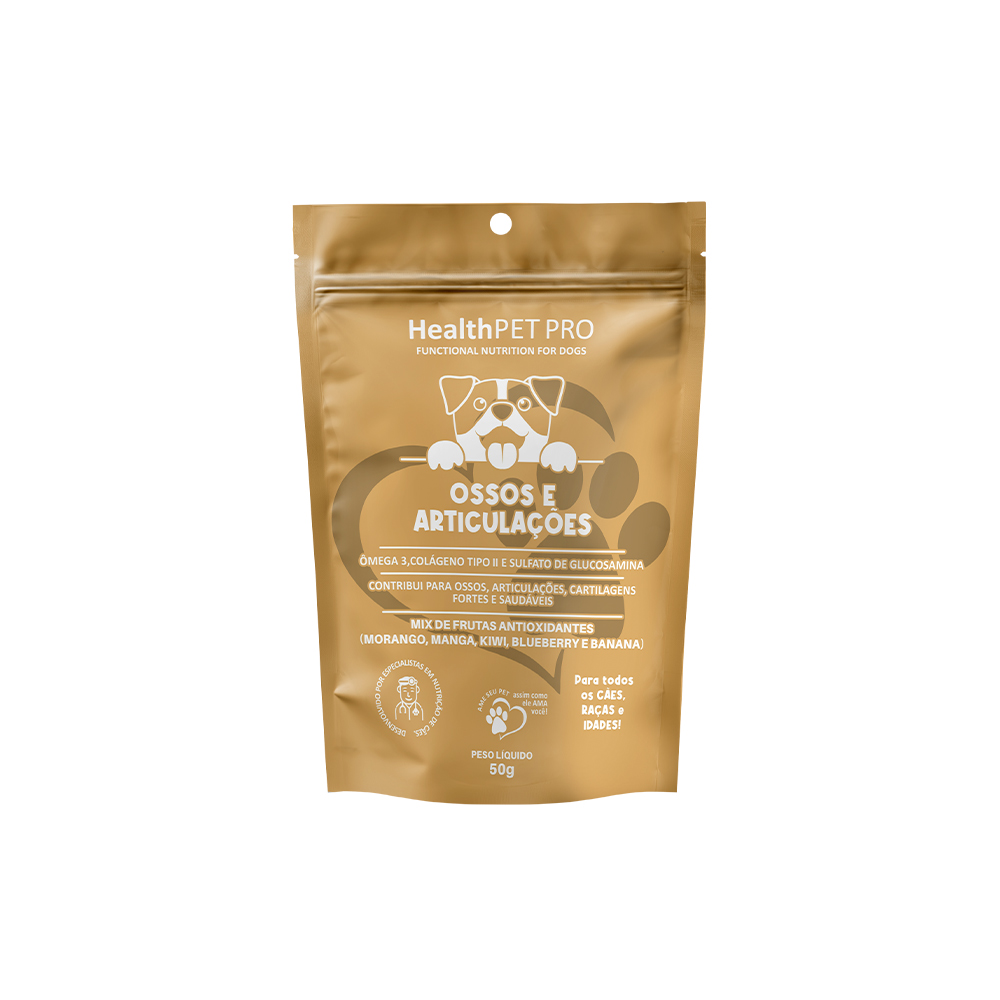 Biscoito HealthPet Pró Ossos e Articulações para Cães 50 g