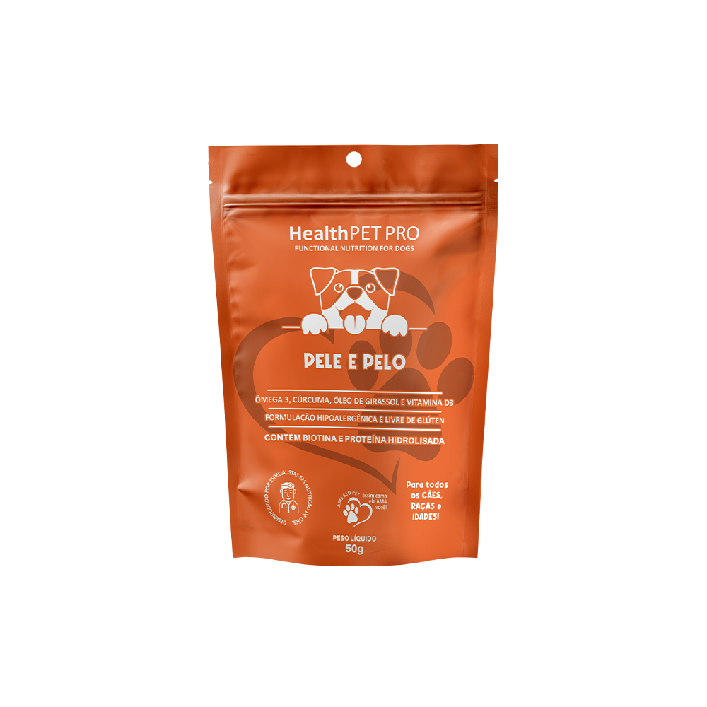 Biscoito HealthPet Pró Pele e Pelo para Cães 50 g