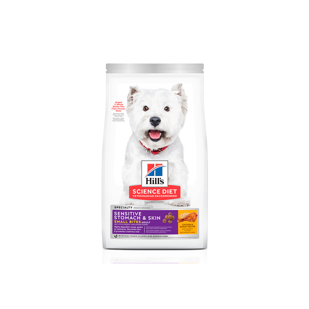 Ração Hill's Pele Sensível Pedaços Pequenos para Cães Adultos Sabor Frango 6.8 kg