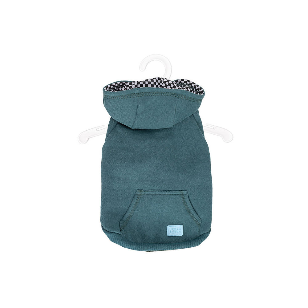 Casaco Moletom Urban Puppy com Capuz Petróleo para Cães e Gatos